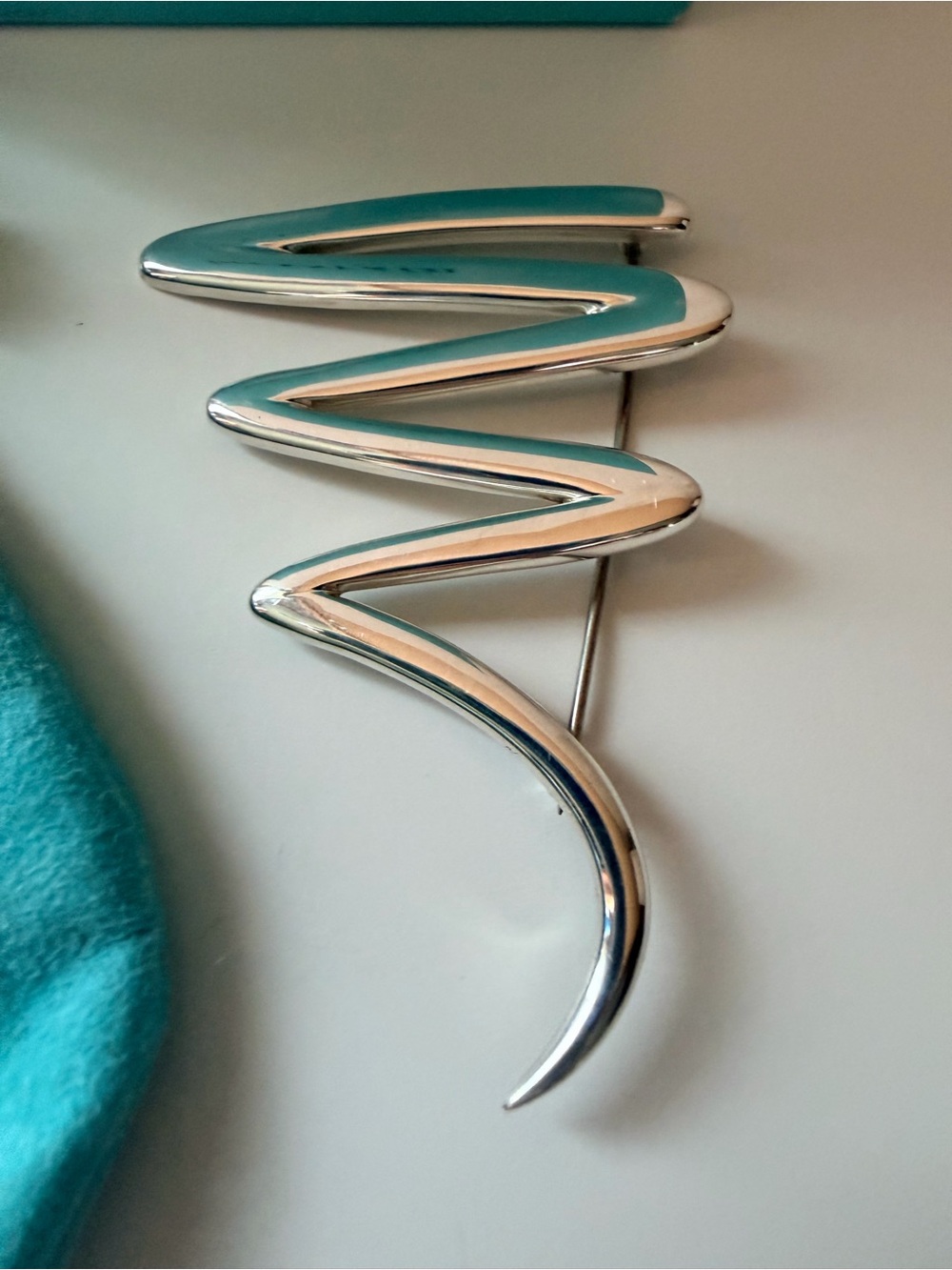 Tiffany & Co. Paloma Picasso Sterling Silver Scribble Pin Brooch 925 - Picture 2 of 7